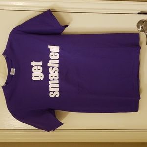 NWOT "Get Smashed" Purple & White T-shirts --Multiple Available: Small & Large